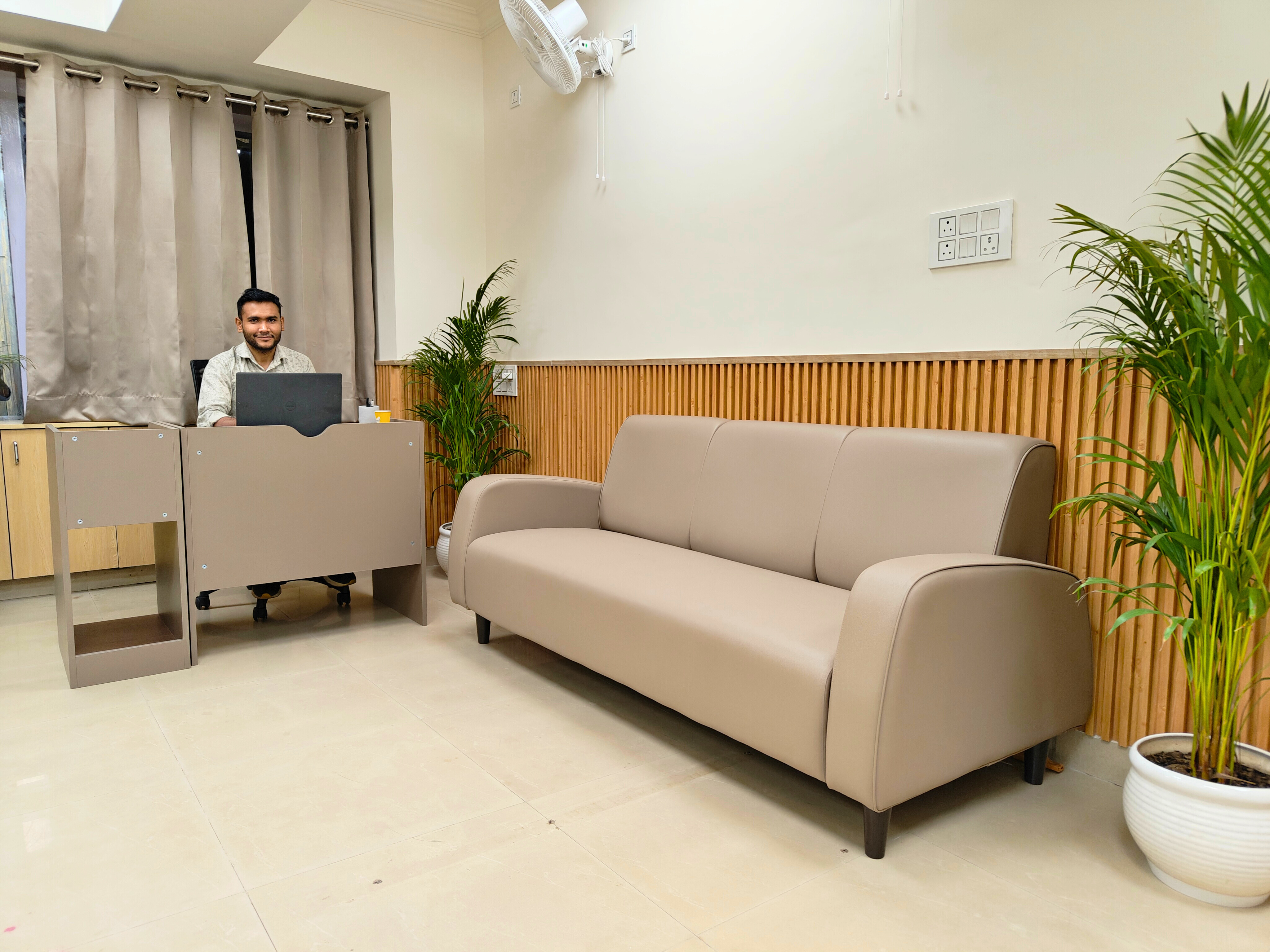 Reception area at Dr. Sharda's Family Health Clinics in Indirapuram, Ghaziabad